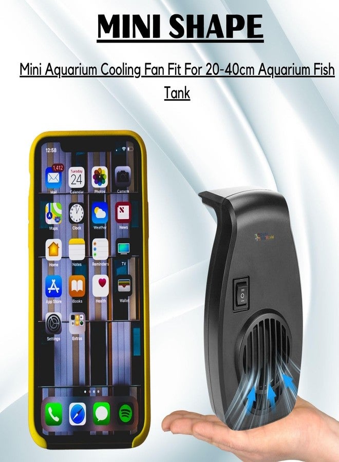 Vayinato RS-331 | 2.2W | Suitable for 20-40cm Tank Hang On Noiseless Aquarium Cooling Fan - 2 Wind Speed Adjustable Cooling Fan Fish Tank Cold Wind Chiller - Image 3